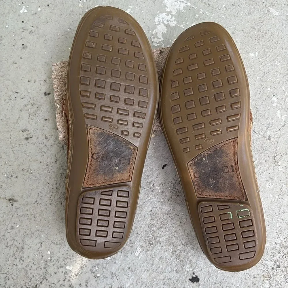 Gucci suede Horsebit loafers